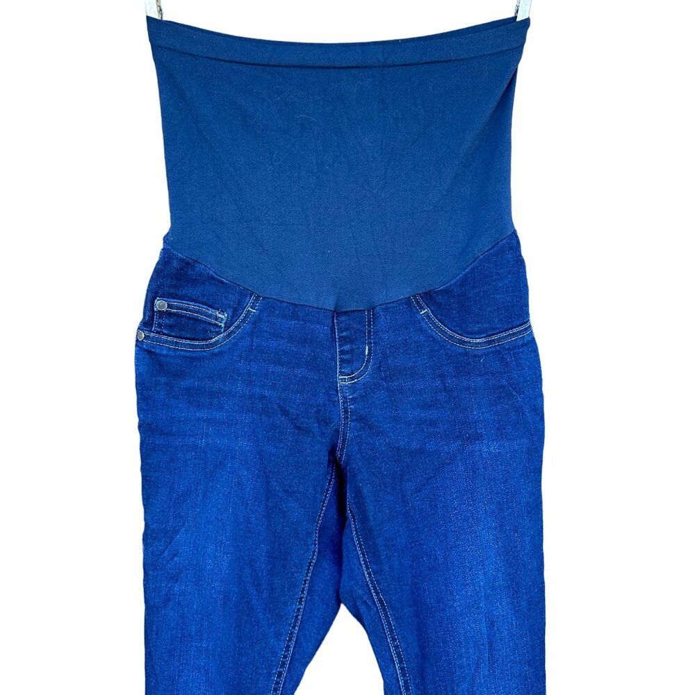 Indigo Blue Maternity Dark Blue Skinny Jeans Size M - Picture 3 of 14
